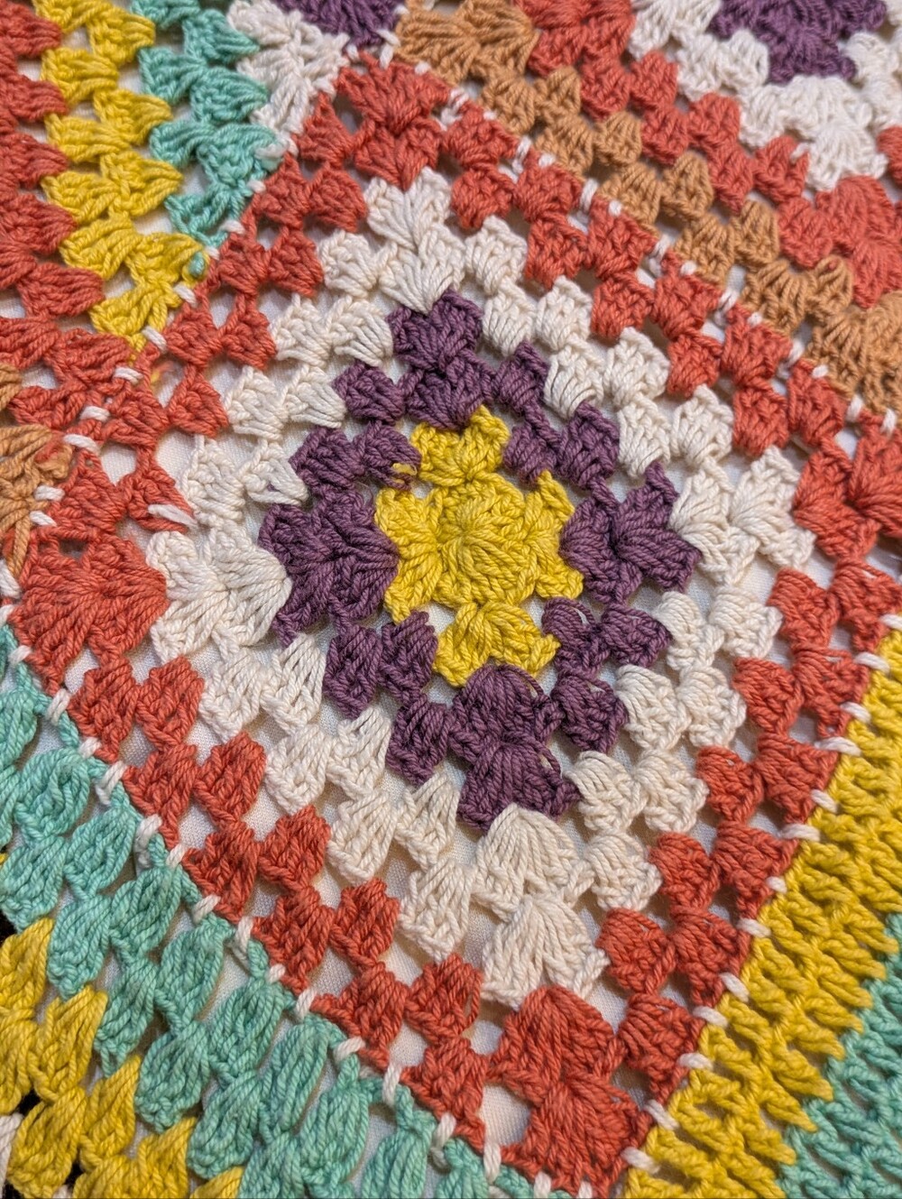 Zara Colorful Crochet Patchwork Midi Dress Boho Beach Sz M - Picture 7 of 16